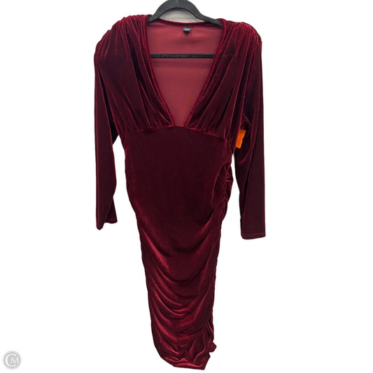 Dress Casual Maxi By Shein In Maroon, Size: 1x