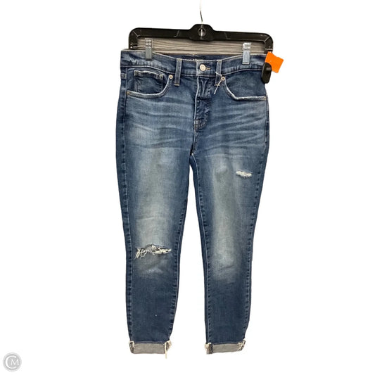 Jeans Cropped By Lucky Brand In Blue Denim, Size: 2