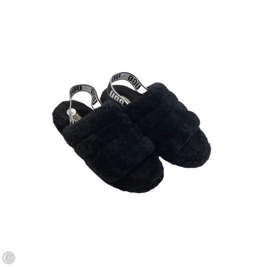 Slippers Designer By Ugg In Black, Size: 9