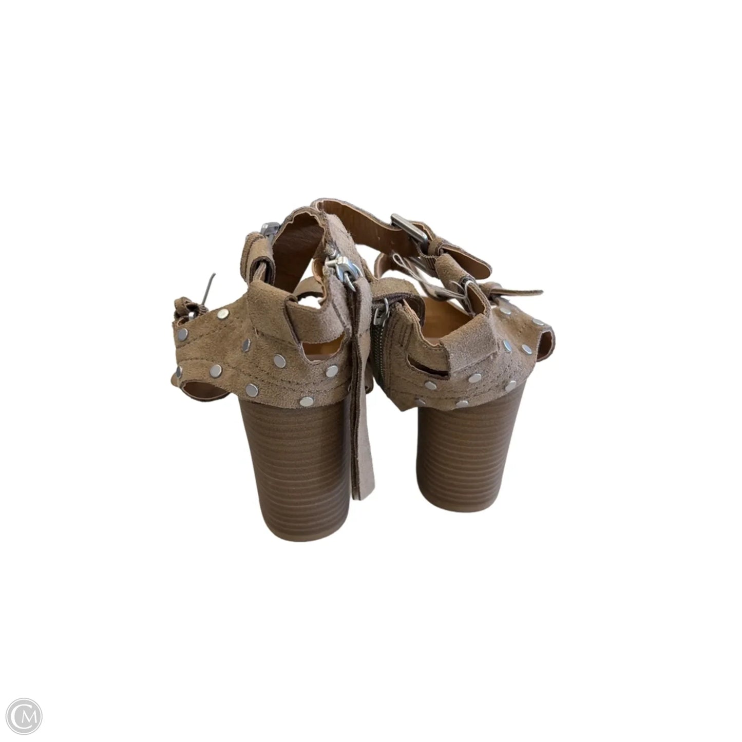 Sandals Heels Wedge By Bke In Brown, Size: 9