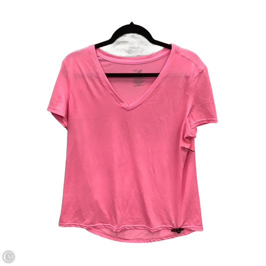 Athletic Top Short Sleeve By Danskin In Pink, Size: Xxl