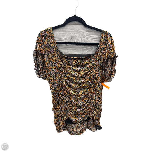 Top Short Sleeve By Almost Famous In Floral Print, Size: 2x
