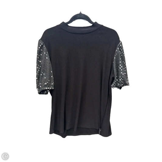 Top Short Sleeve By 89th And Madison In Black, Size: 1x