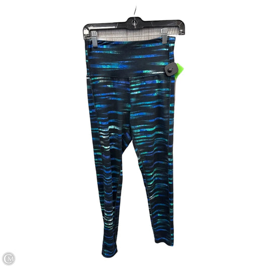 Athletic Leggings By Champion In Black & Blue, Size: M