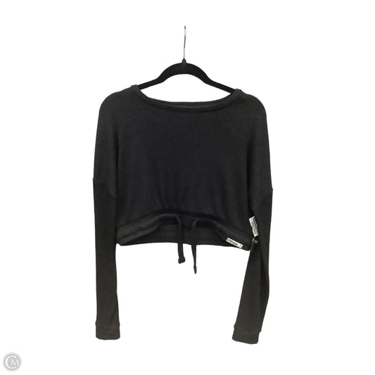 Athletic Top Long Sleeve Crewneck By Gym Shark In Black, Size: M