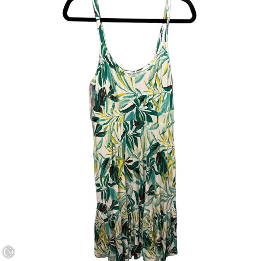 Dress Casual Midi By Torrid In Green & White, Size: M