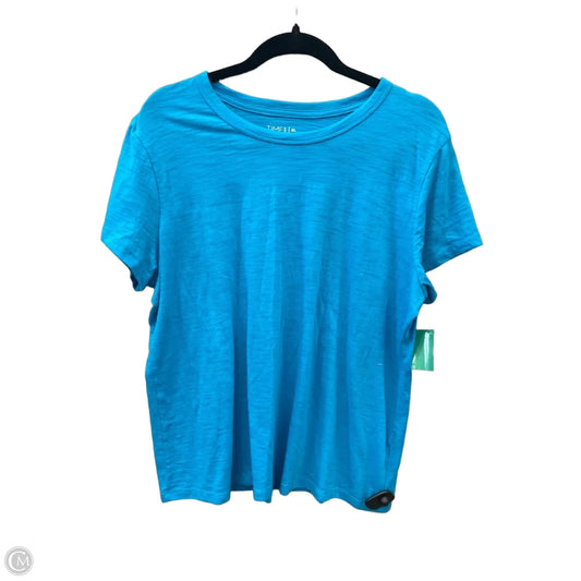 Top Short Sleeve By Time And Tru In Blue, Size: Xl