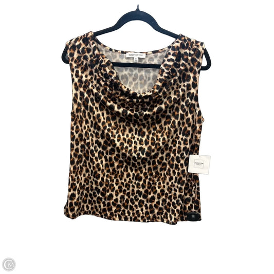 Top Sleeveless By Perseption Concept In Animal Print, Size: M