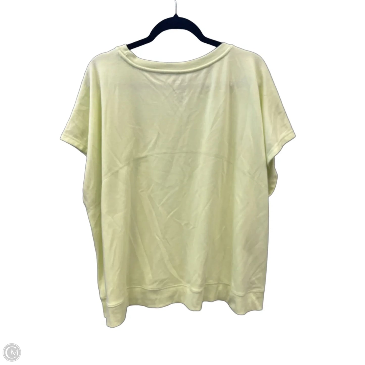 Athletic Top Short Sleeve By Tek Gear In Yellow, Size: 2x