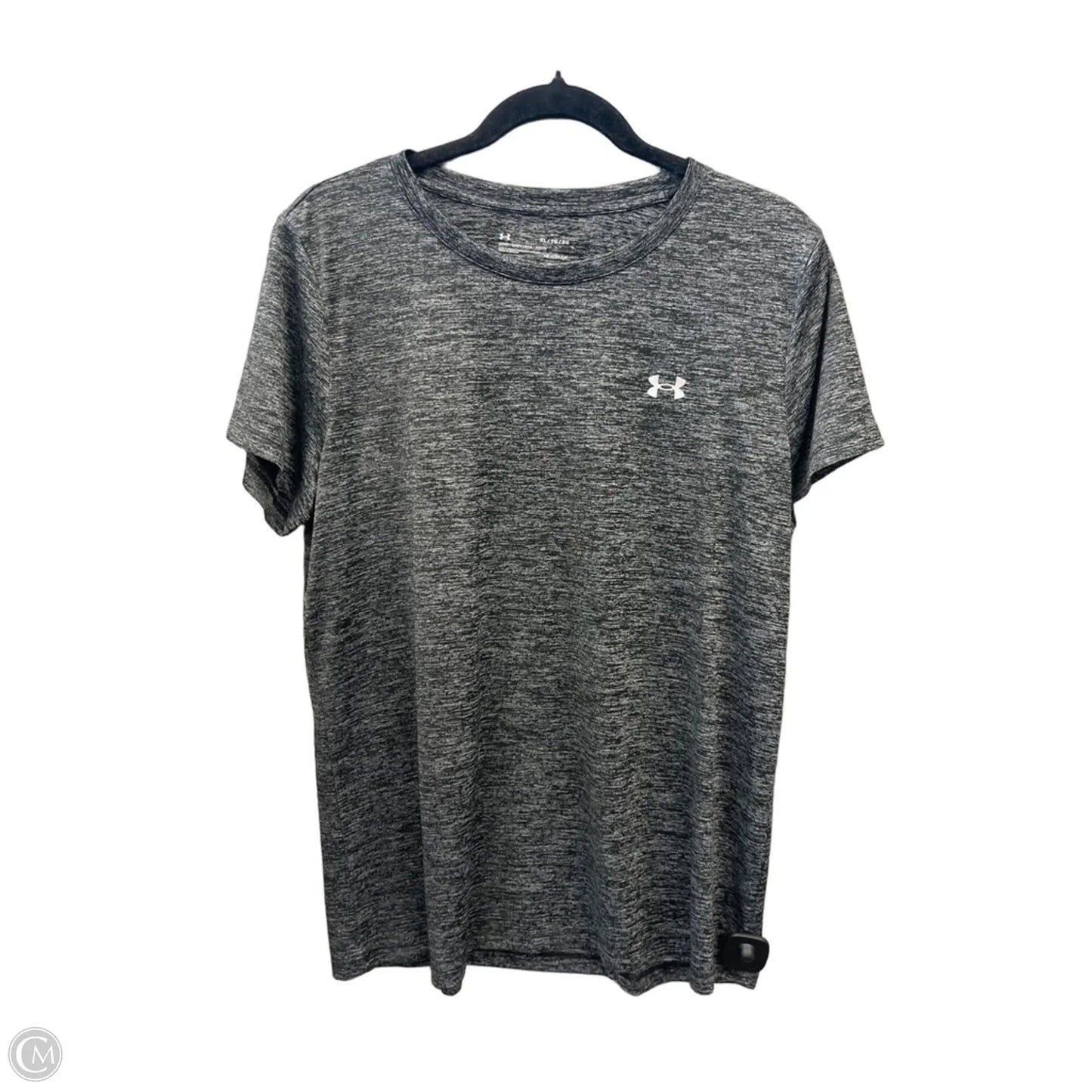 Athletic Top Short Sleeve By Under Armour In Grey, Size: Xl