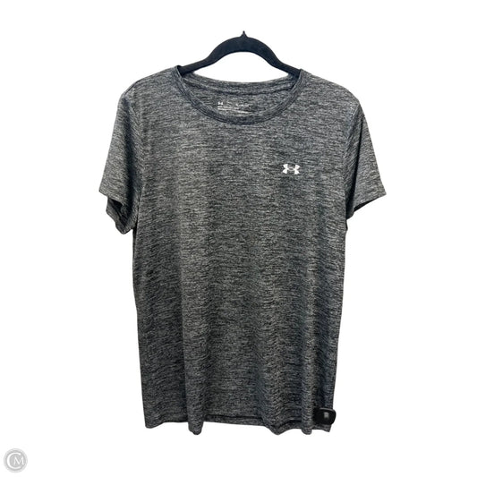 Athletic Top Short Sleeve By Under Armour In Grey, Size: Xl