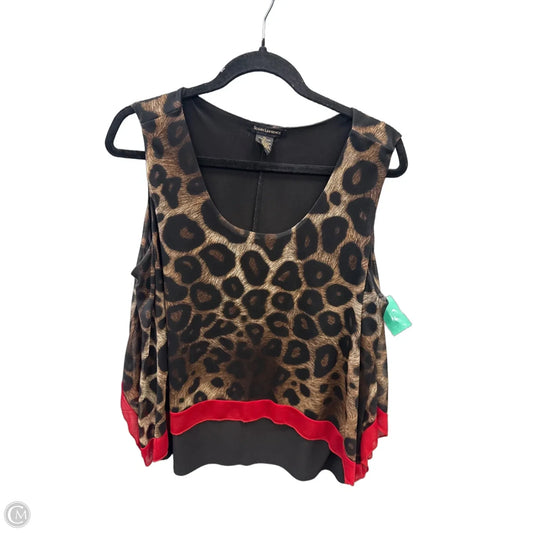 Top Sleeveless By Susan Lawrence In Animal Print, Size: Xl