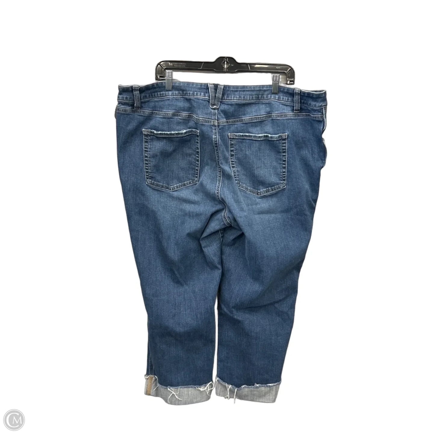Capris By Maurices In Blue Denim, Size: 22