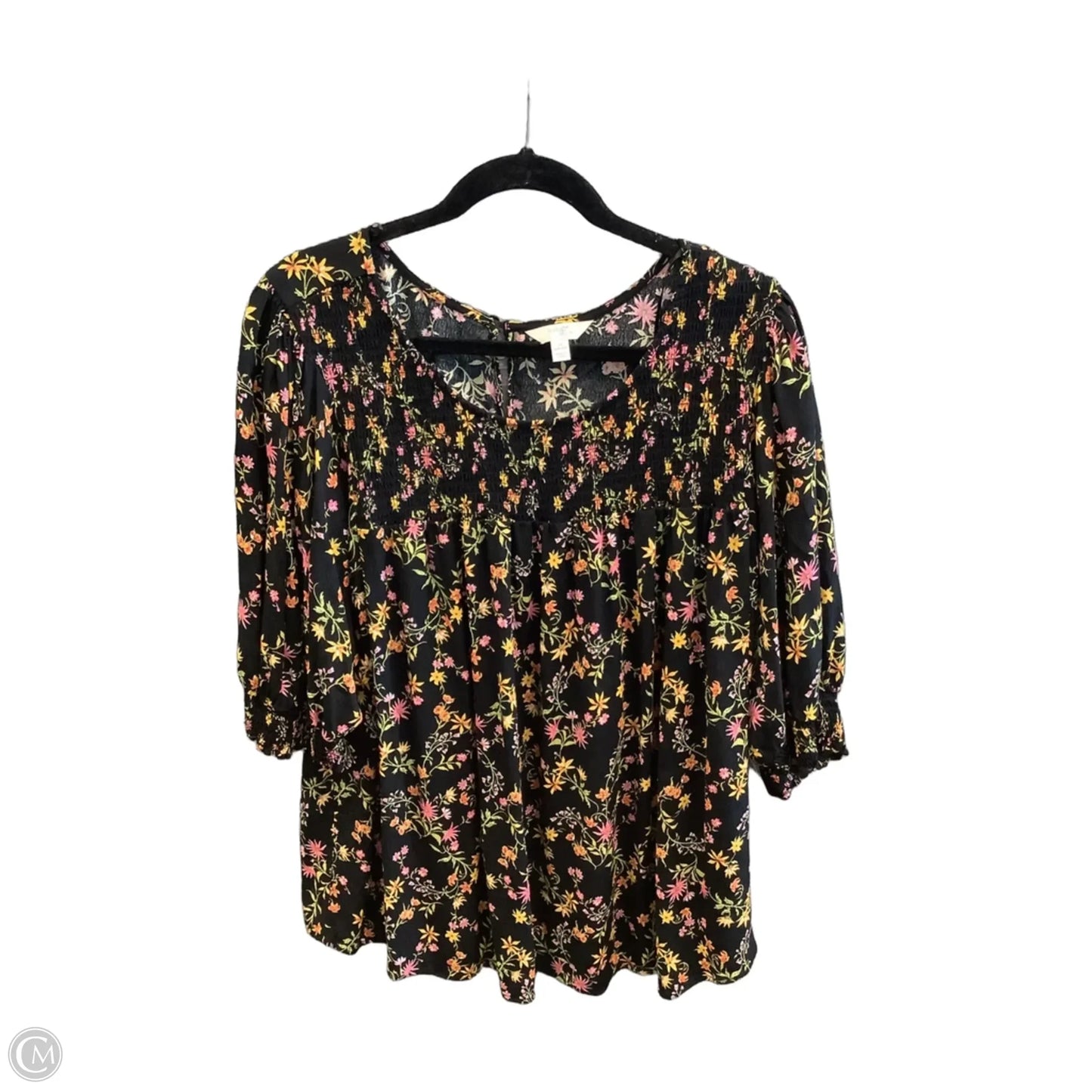 Top Long Sleeve By Terra & Sky In Floral Print, Size: 3x