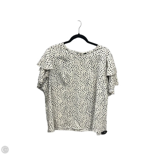 Top Short Sleeve By Shein In Black & White, Size: 2x
