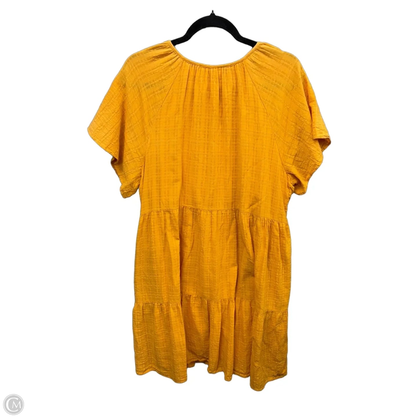 Dress Casual Short By Knox Rose In Yellow, Size: Xxl