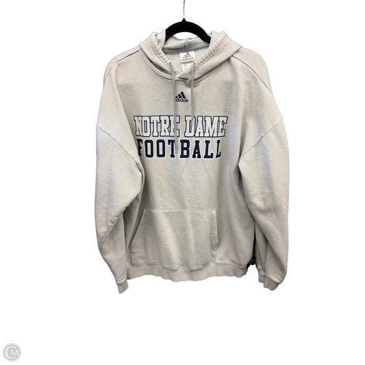 Sweatshirt Hoodie By Adidas In Grey, Size: Xl