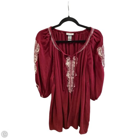 Top Short Sleeve By Catherines In Red, Size: 2x