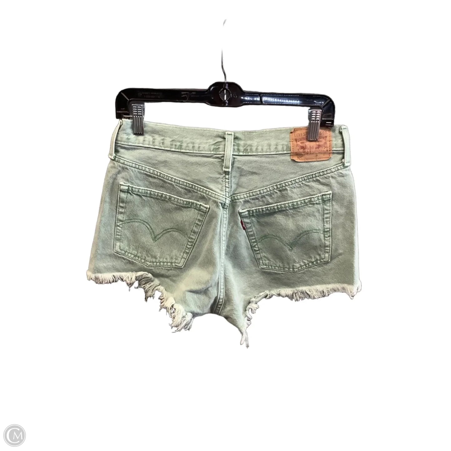 Shorts By Levis In Green Denim, Size: 8