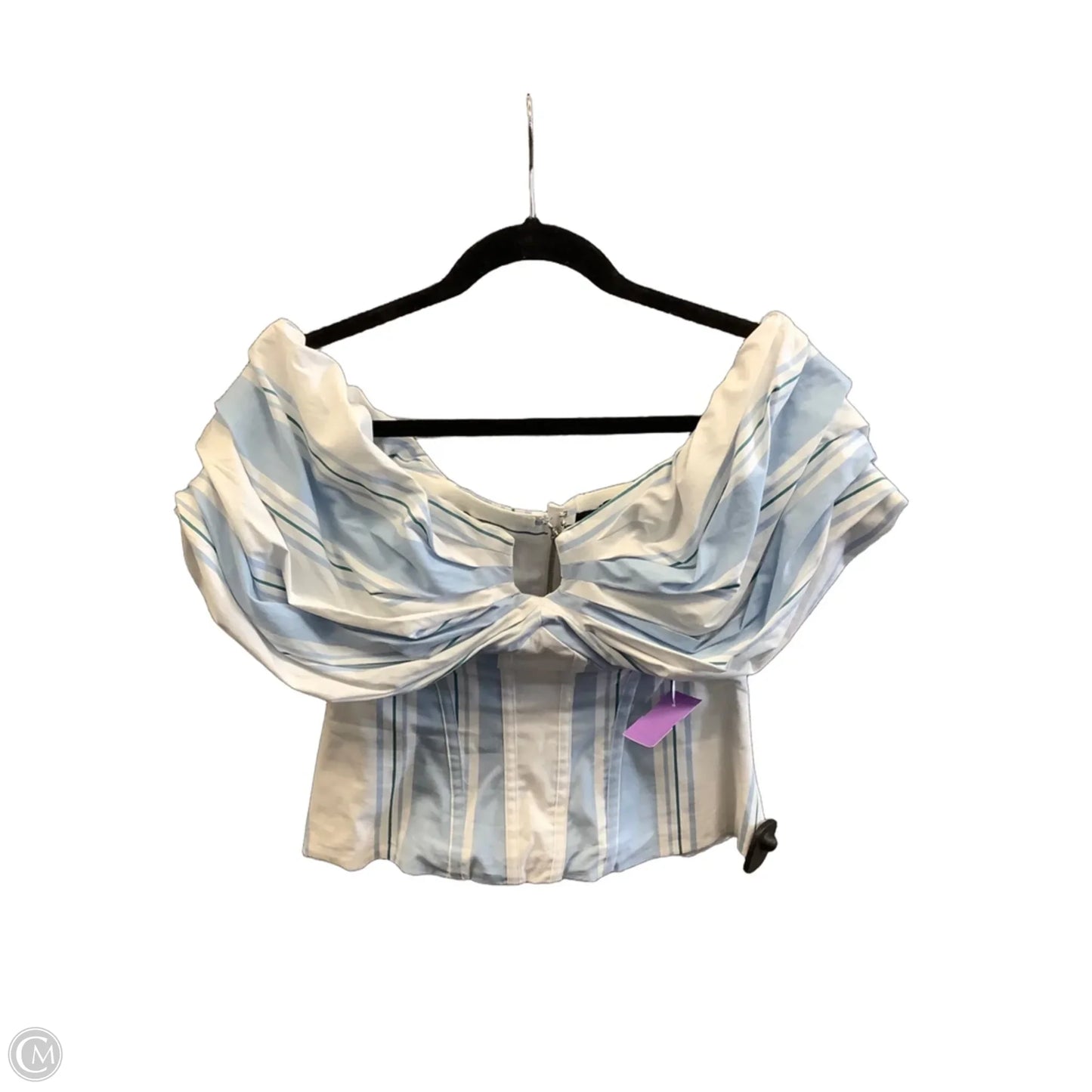 Top Short Sleeve By White House Black Market In Striped Pattern, Size: S