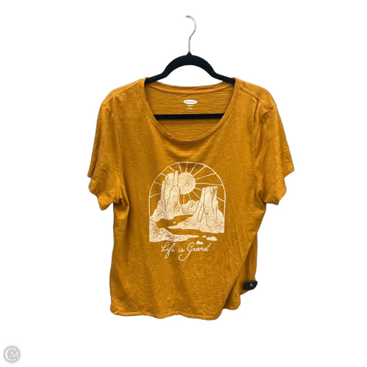 Top Short Sleeve By Old Navy In Orange, Size: Xl