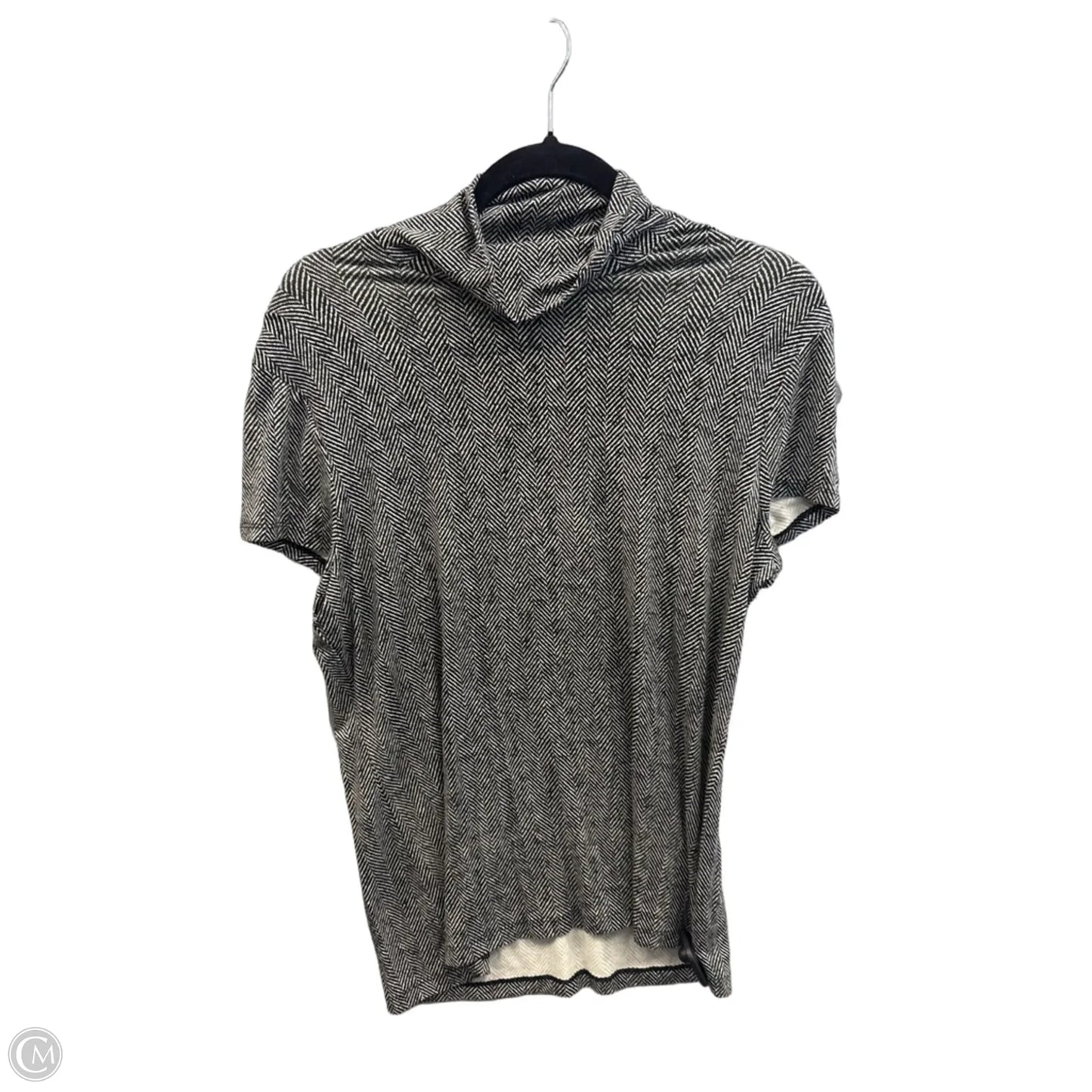 Top Short Sleeve By Lauren By Ralph Lauren In Black & White, Size: Xl