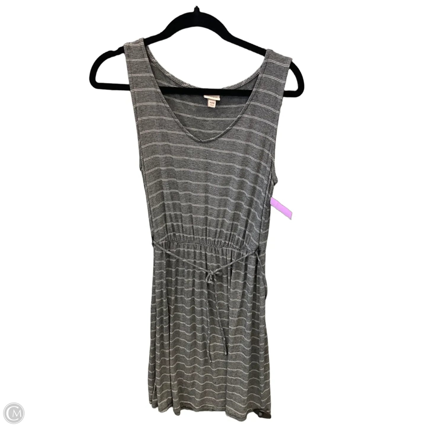 Dress Casual Midi By Merona In Grey & White, Size: M