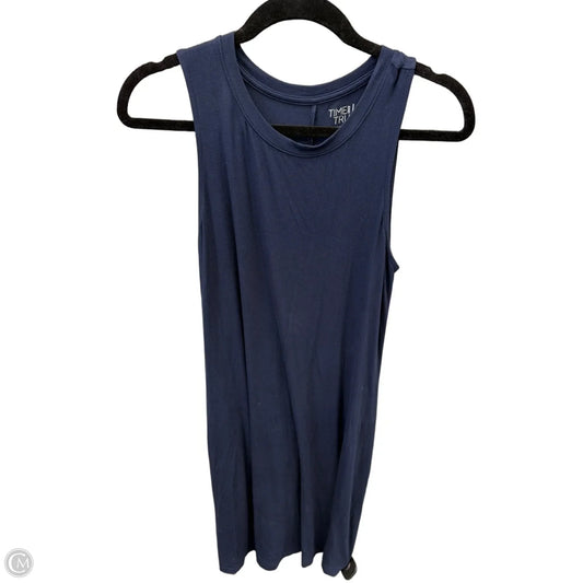 Dress Casual Midi By Time And Tru In Navy, Size: M