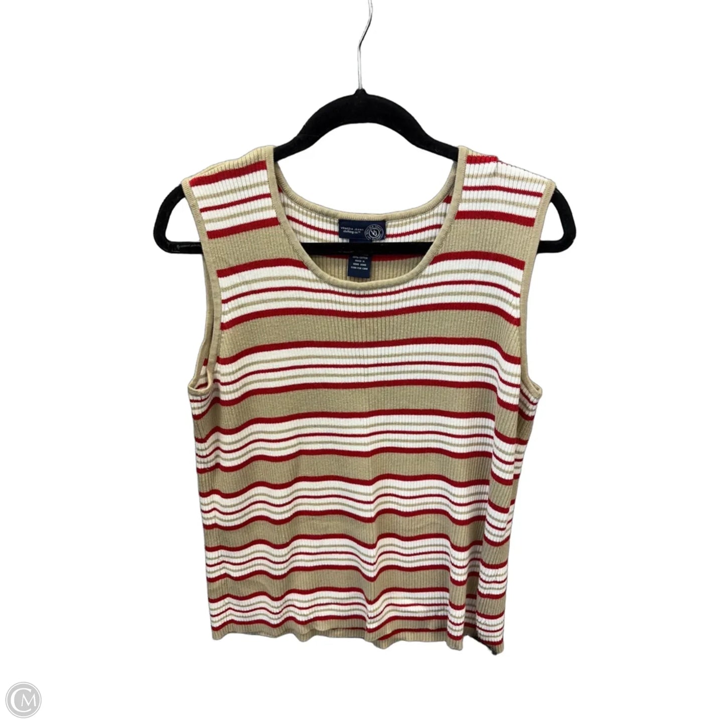 Top Sleeveless By Venezia In Striped Pattern, Size: Xxl