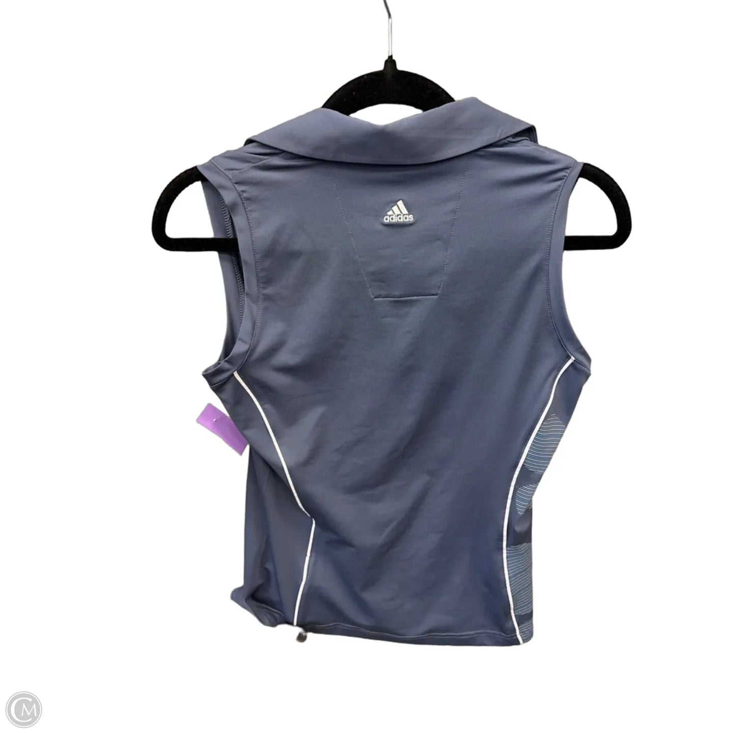 Athletic Top Short Sleeve By Adidas In Blue, Size: S