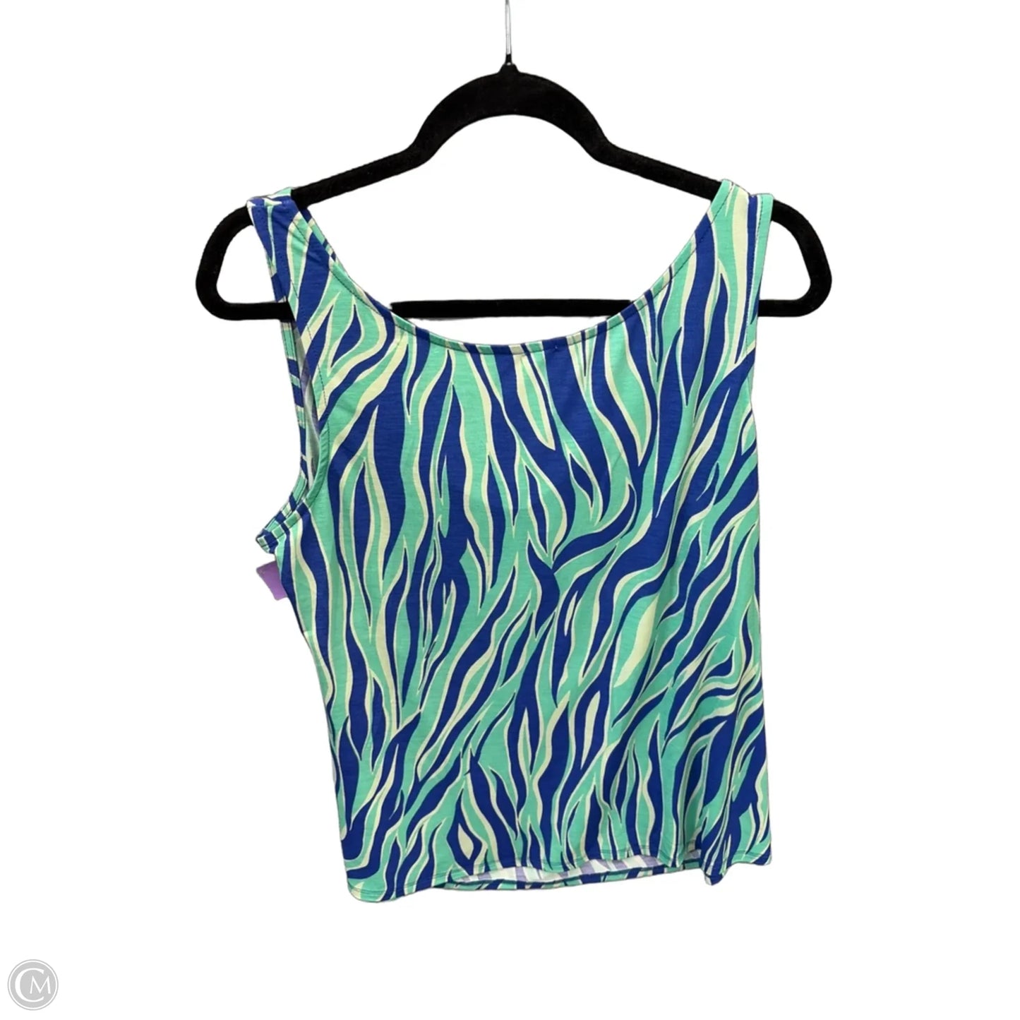 Top Sleeveless By Sew In Love In Blue & Green, Size: Xl