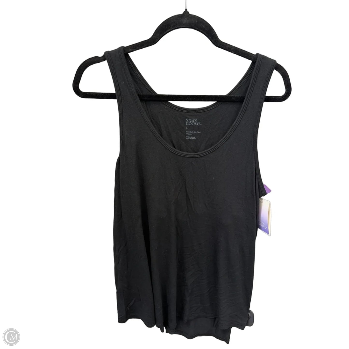 Top Sleeveless By Stars Above In Black, Size: L
