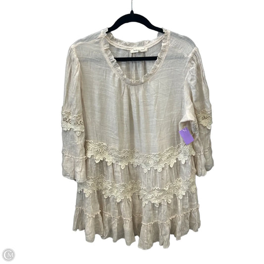 Dress Casual Midi By Indigo Soul In Beige, Size: Xl
