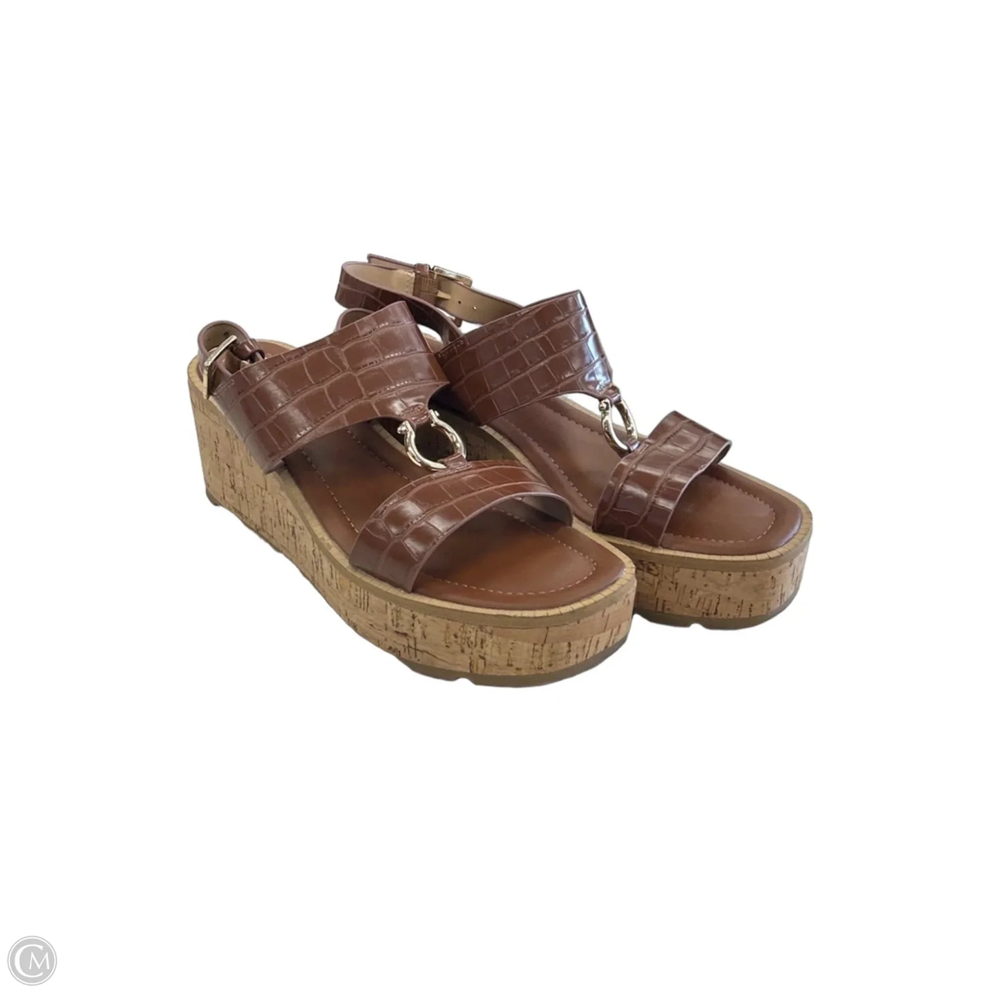 Shoes Heels Wedge By Giani Bernini In Brown, Size: 8.5