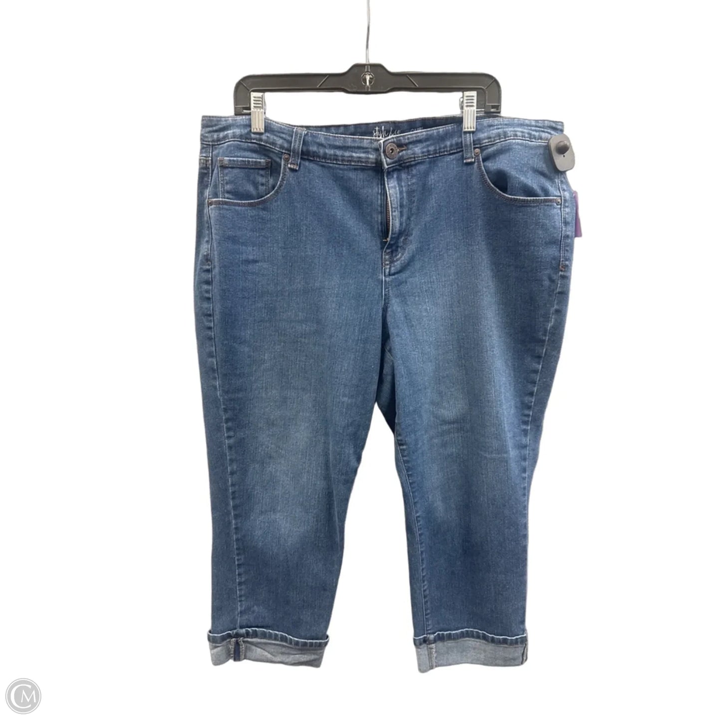 Capris By Style And Company In Blue Denim, Size: 16