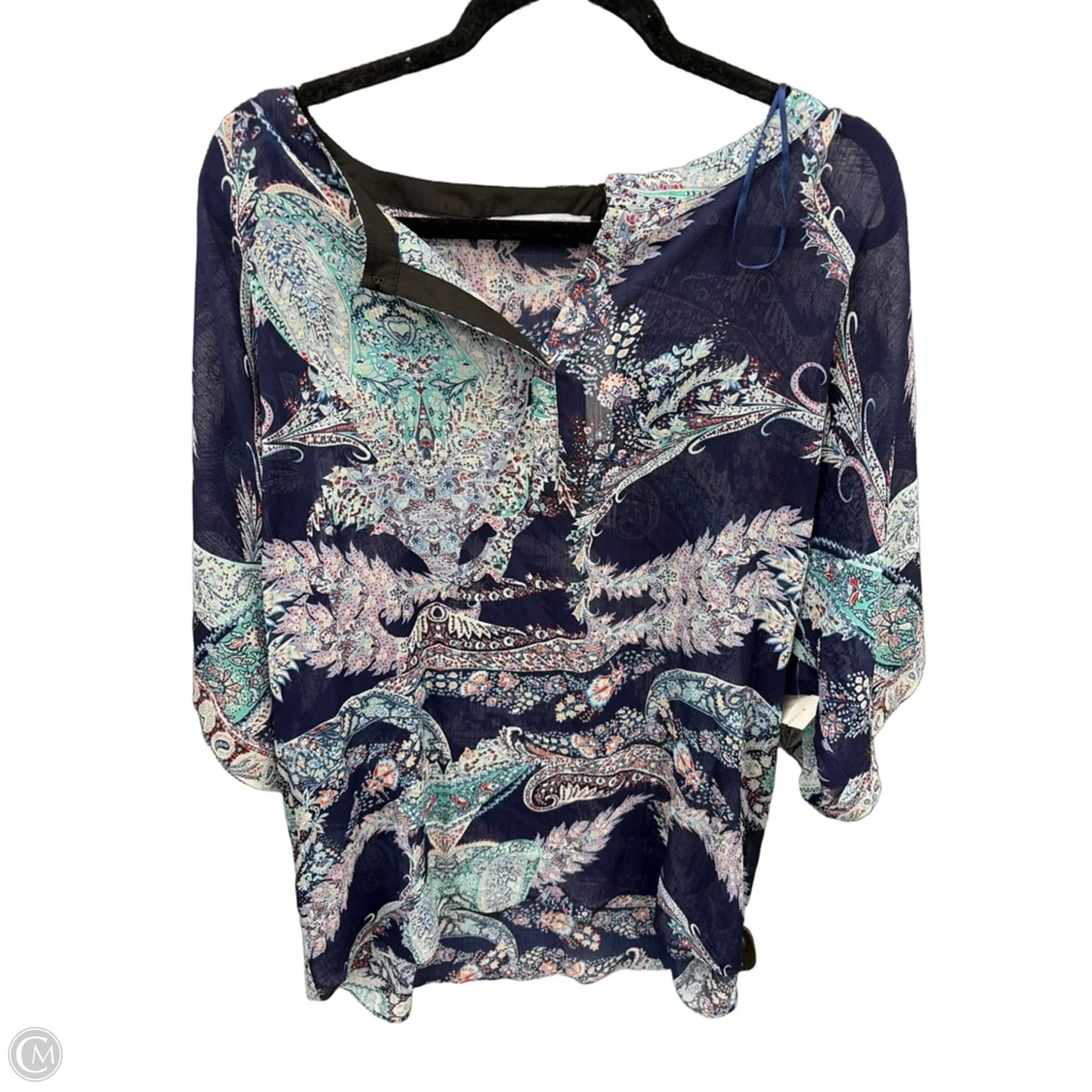Top Short Sleeve By Violet And Claire In Blue, Size: 1x