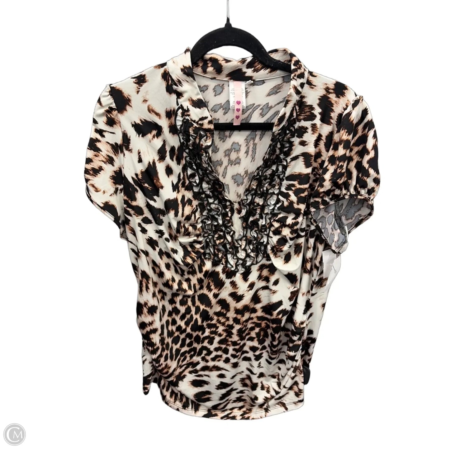 Top Short Sleeve By Clothes Mentor In Animal Print, Size: 2x