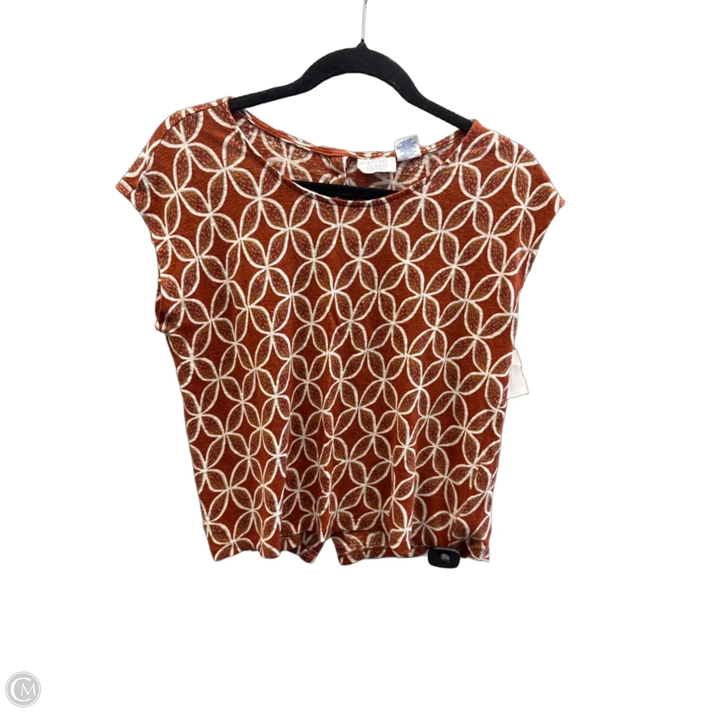 Top Short Sleeve By Sigrid Olsen In Orange, Size: M