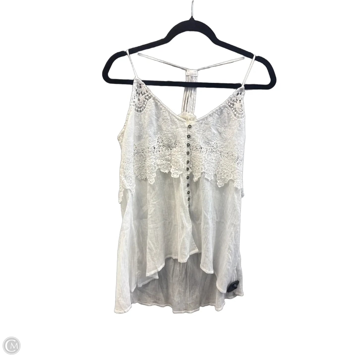 Top Sleeveless By Taylor & Sage In White, Size: M