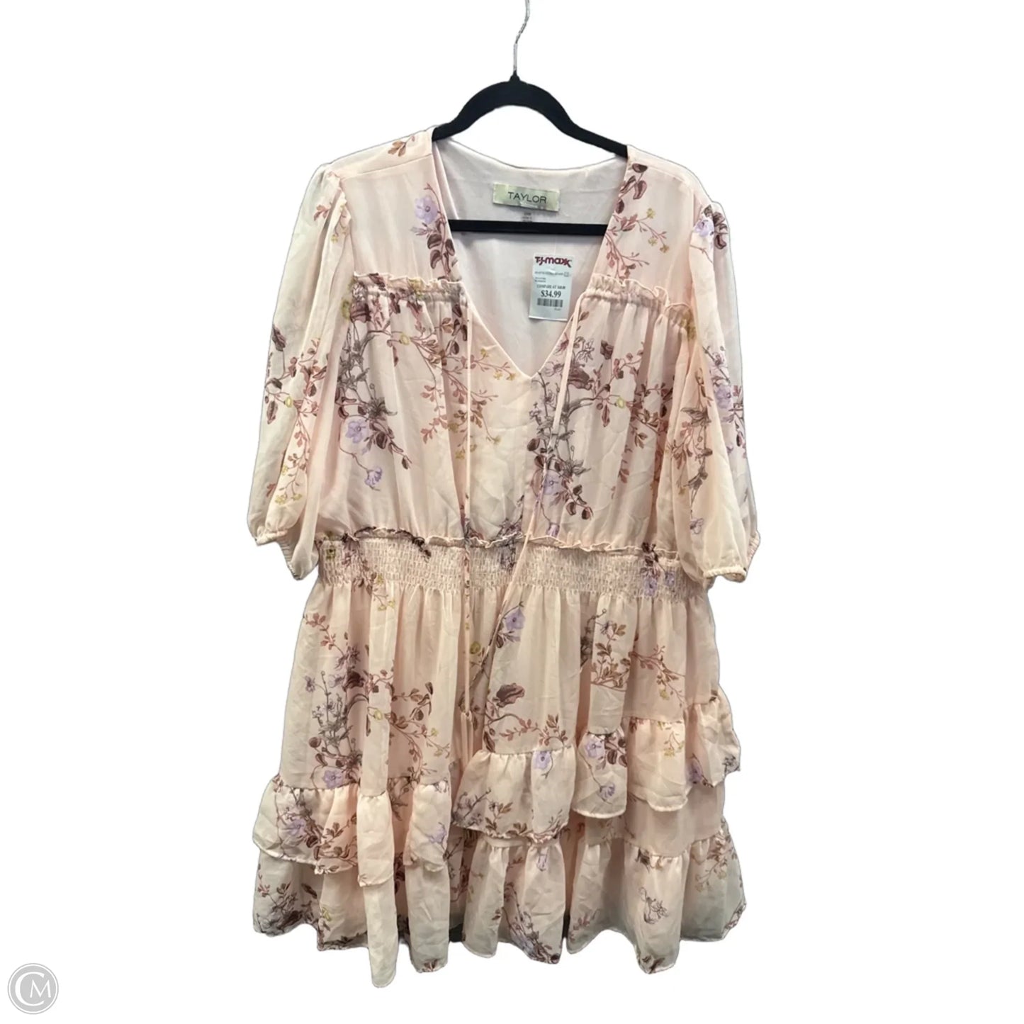 Dress Casual Midi By Taylor In Pink, Size: 3x