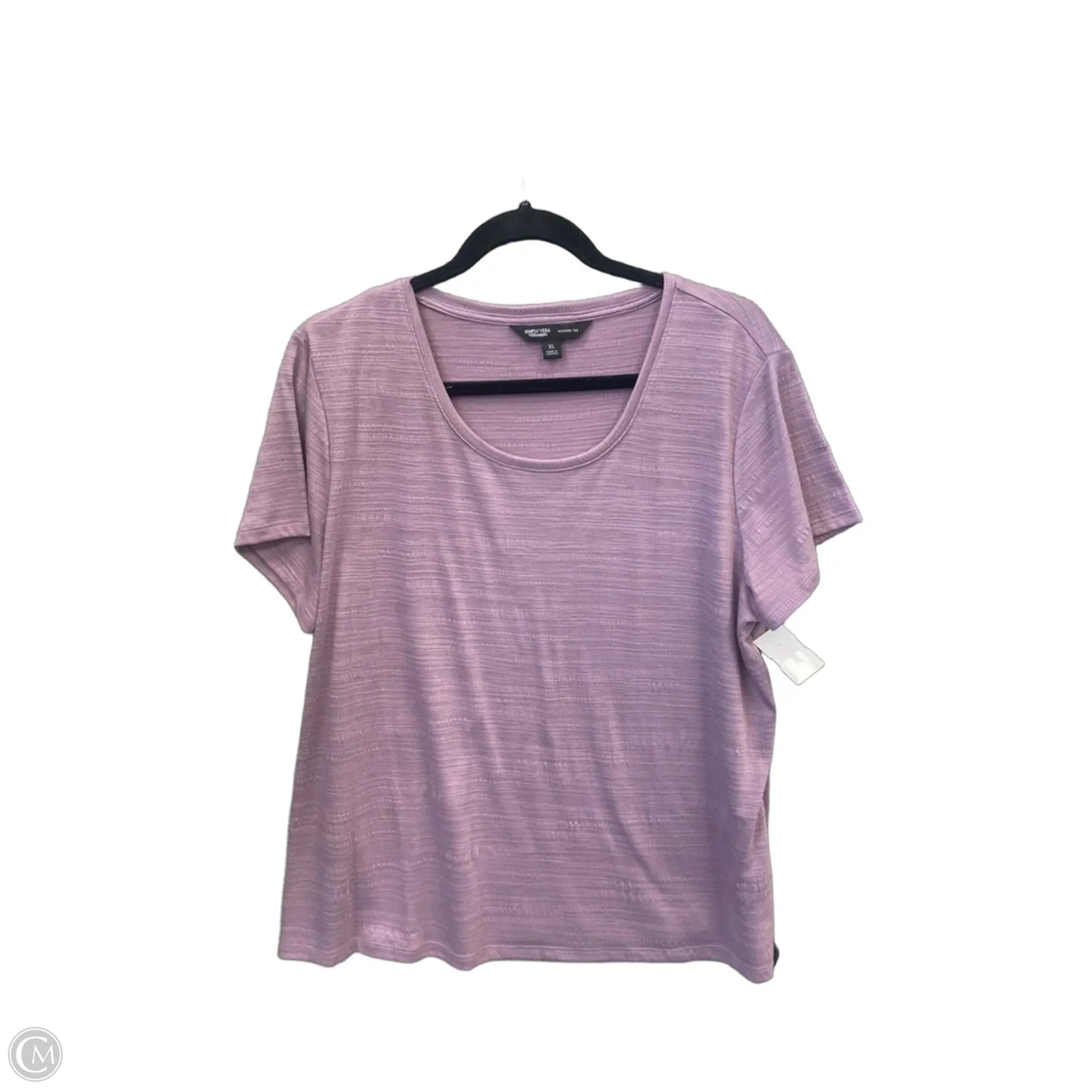 Top Short Sleeve By Simply Vera In Purple, Size: Xl