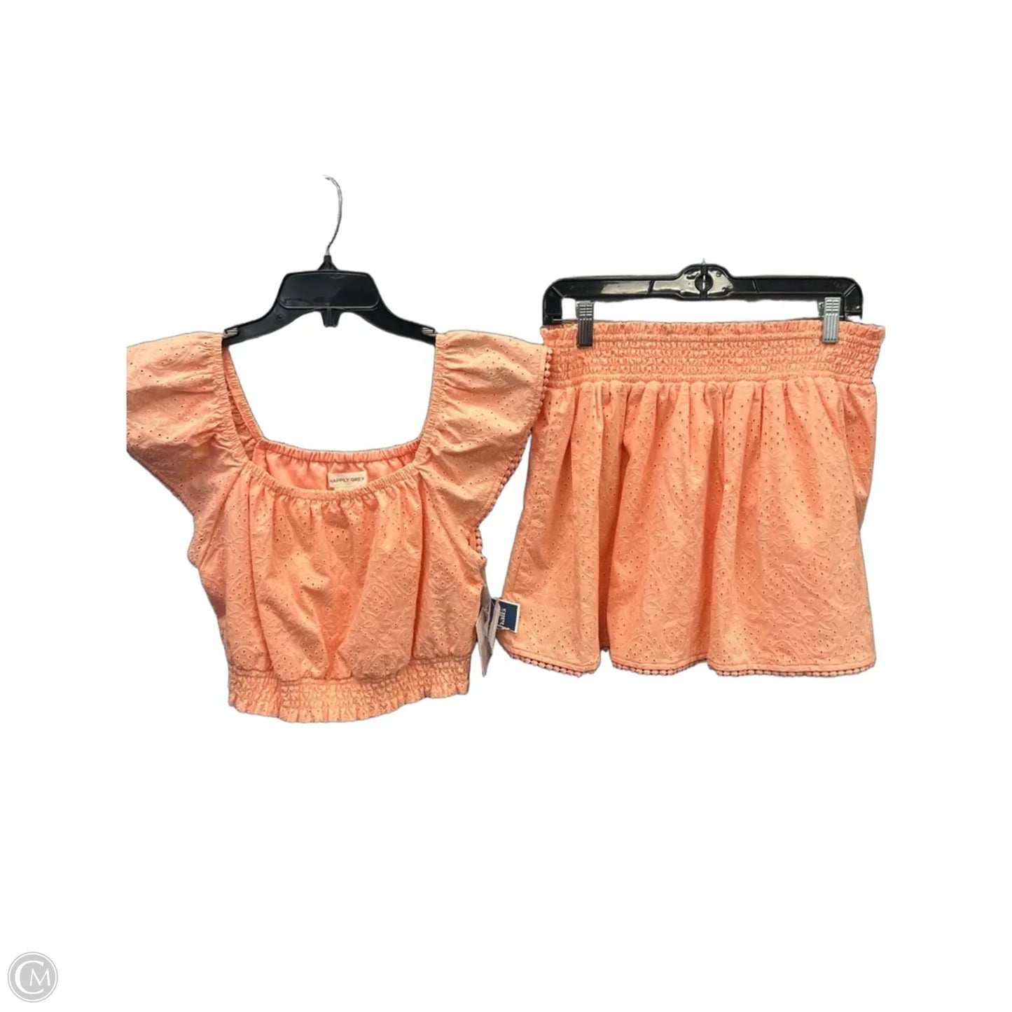 Skirt Set 2pc By Happily Grey In Pink, Size: L