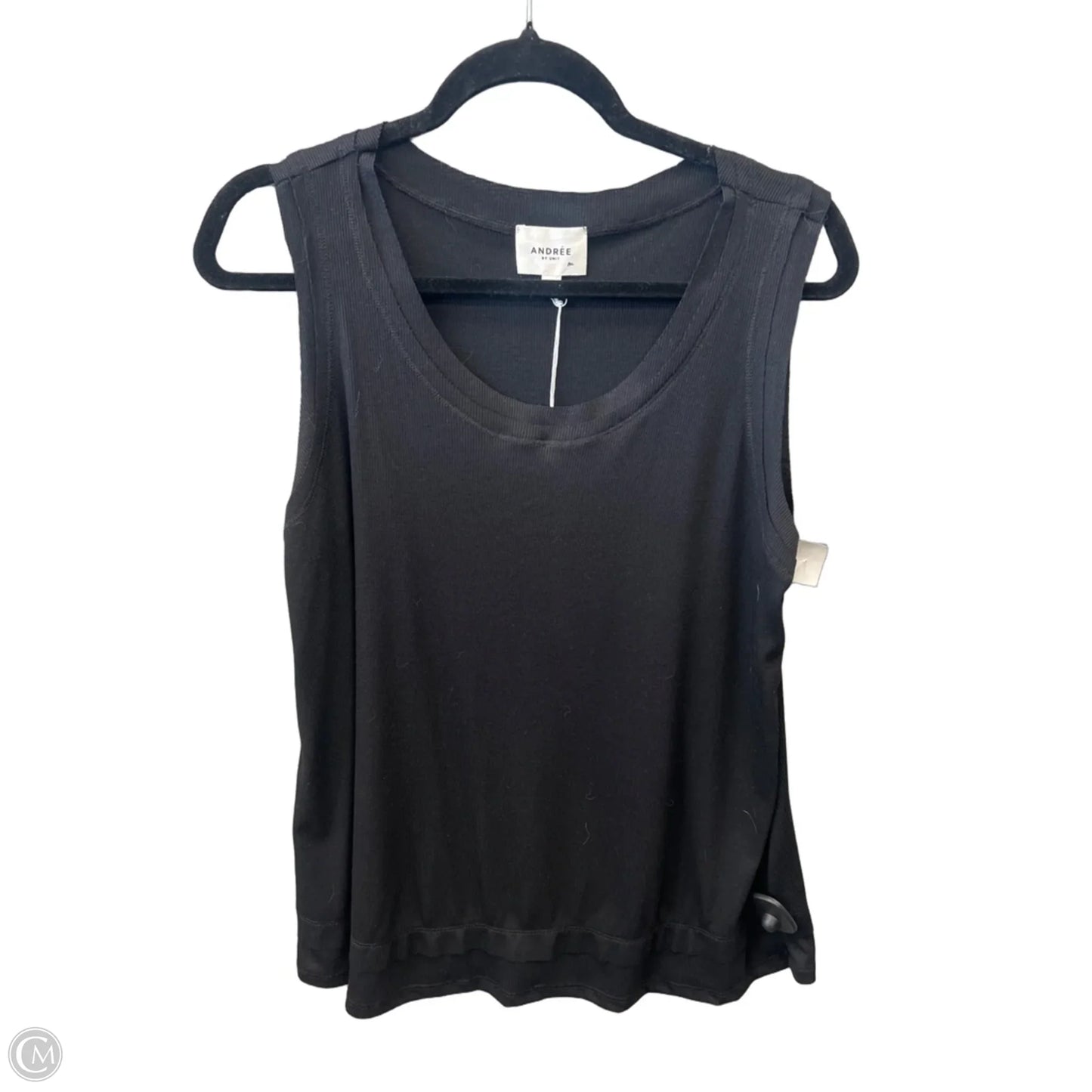 Top Sleeveless By Andree By Unit In Black, Size: M