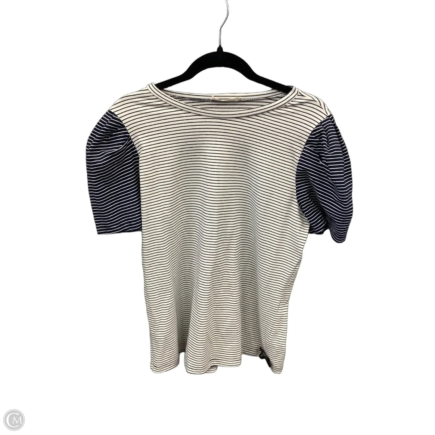 Top Short Sleeve By Doe & Rae In Striped Pattern, Size: M