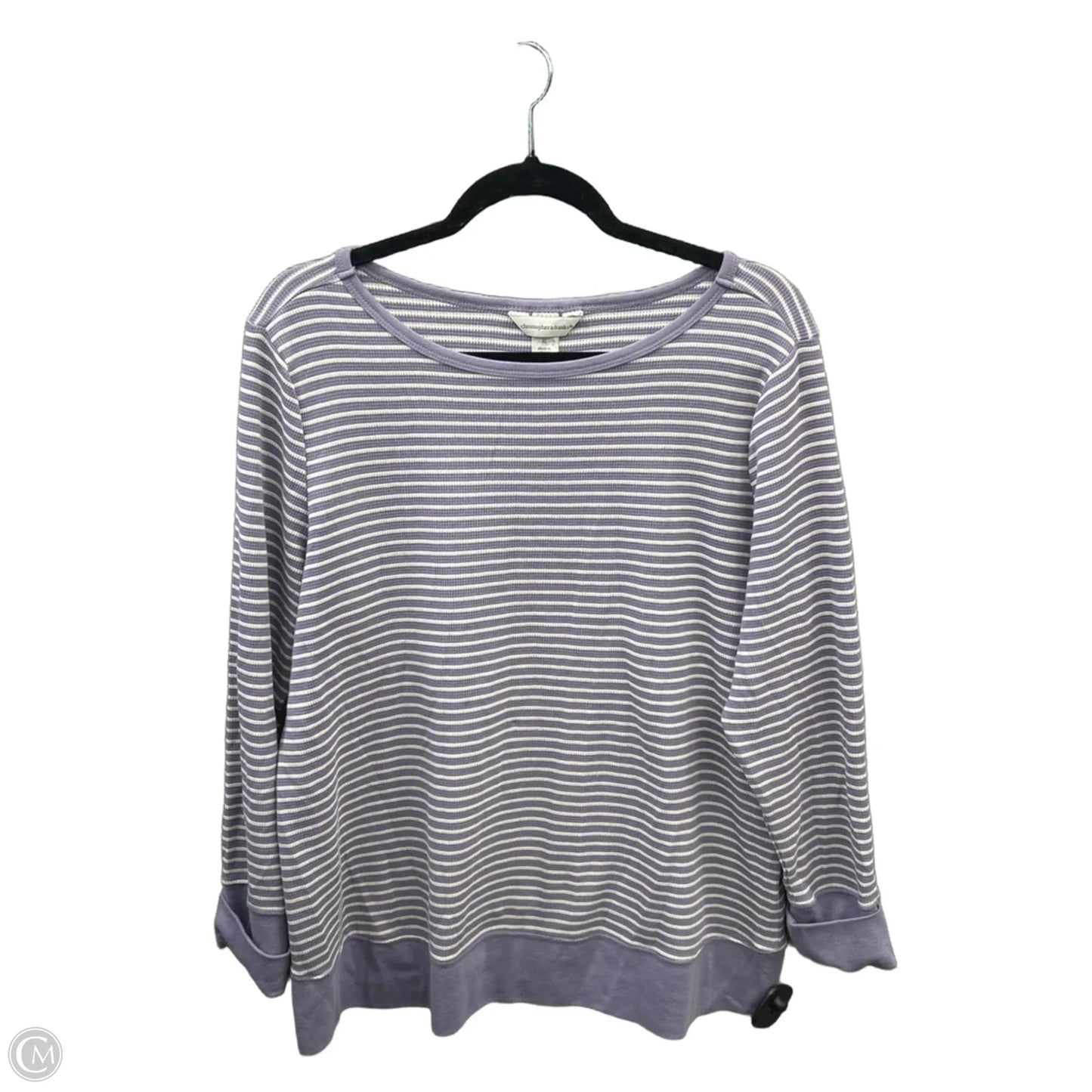 Top Long Sleeve By Christopher And Banks In Striped Pattern, Size: Xl