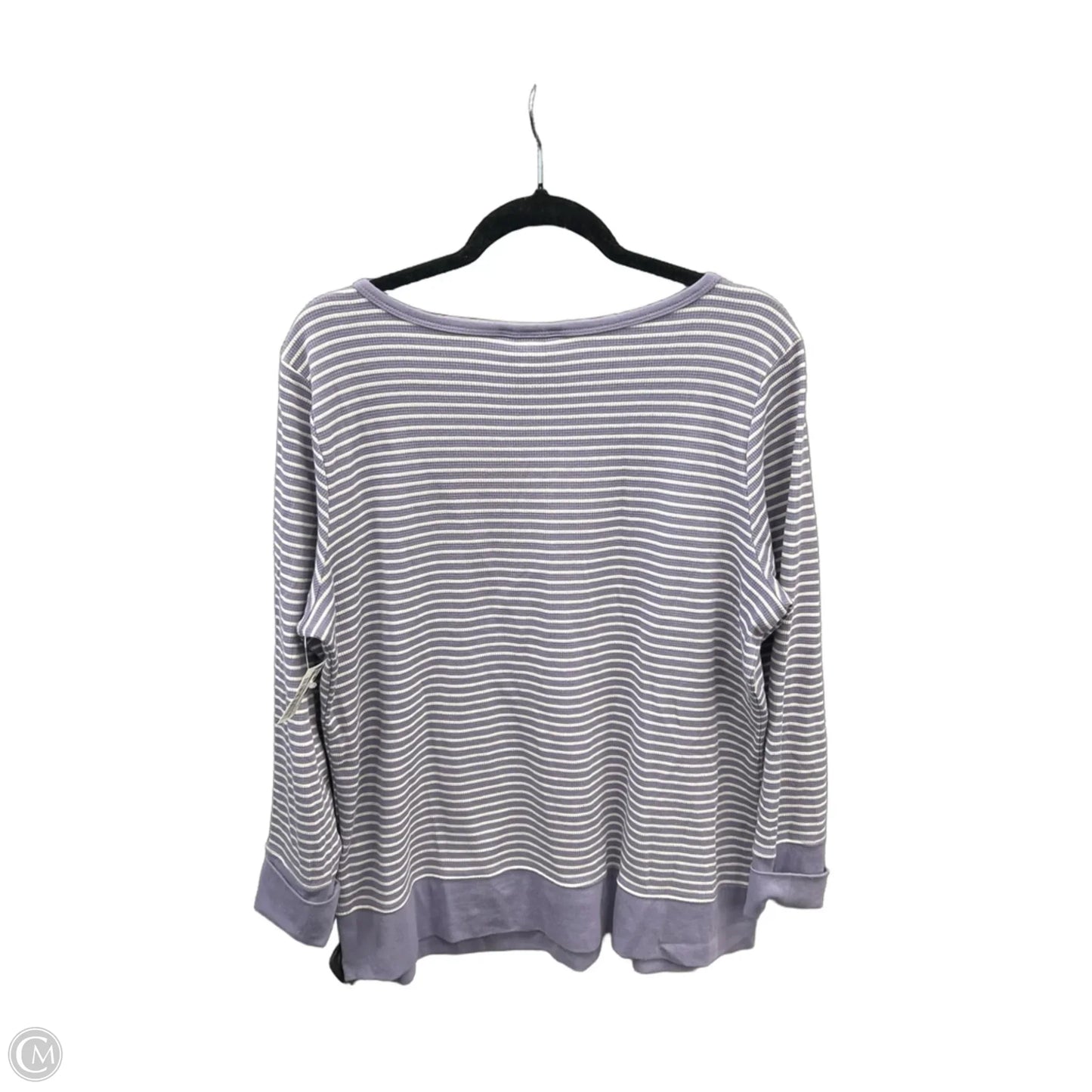 Top Long Sleeve By Christopher And Banks In Striped Pattern, Size: Xl