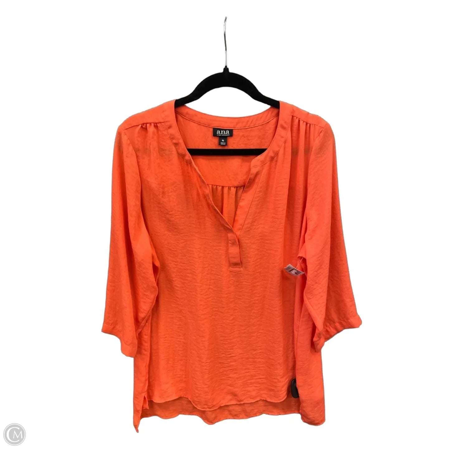 Top Long Sleeve By Ana In Orange, Size: Xl