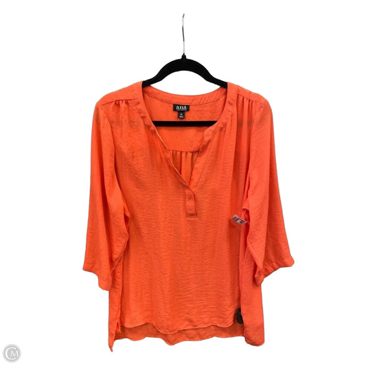 Top Long Sleeve By Ana In Orange, Size: Xl