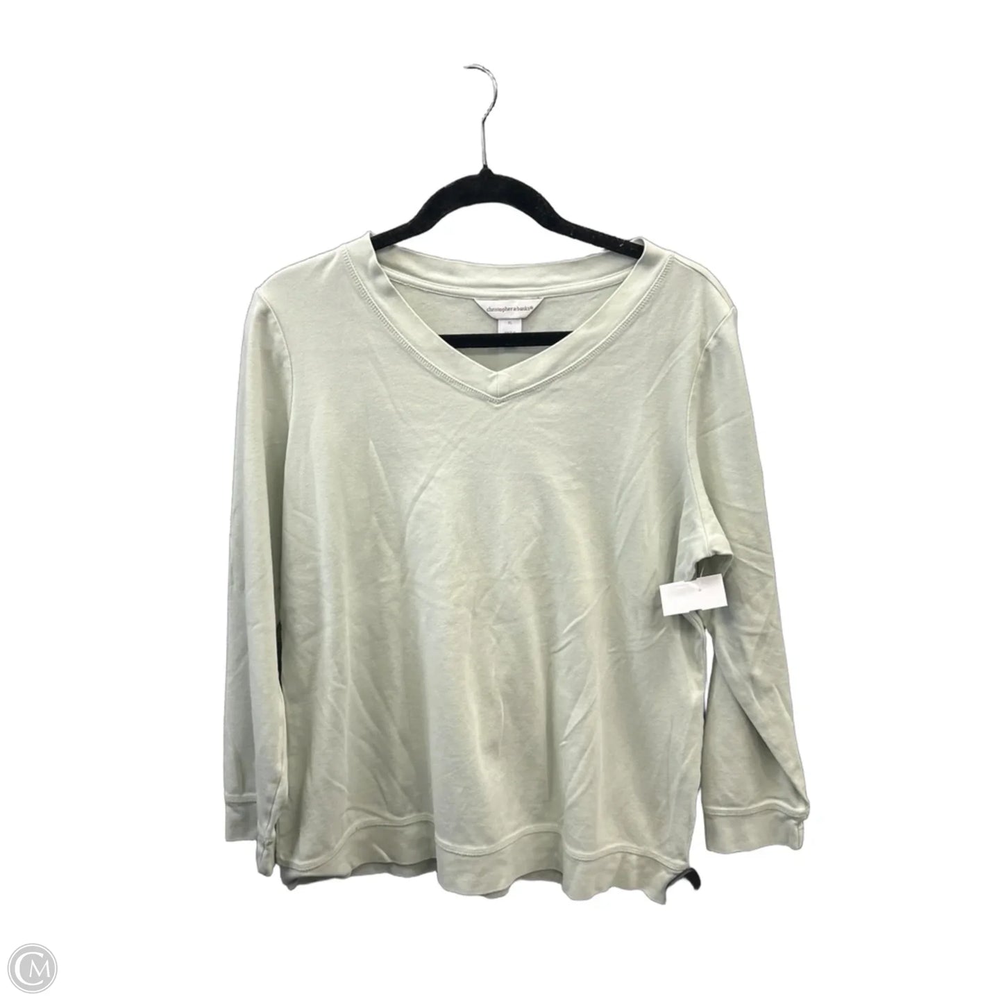 Top Long Sleeve By Christopher And Banks In Green, Size: Xl