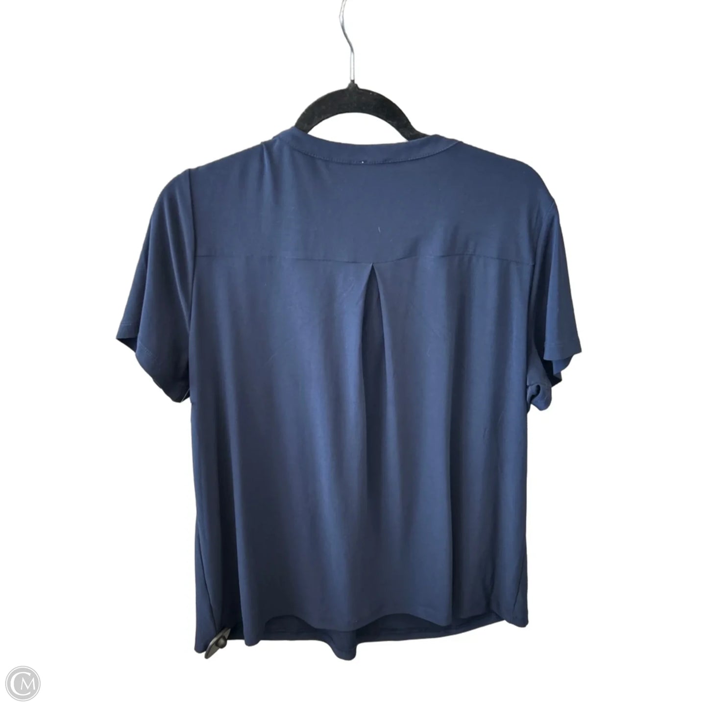 Top Short Sleeve By Anne Klein In Navy, Size: Xl
